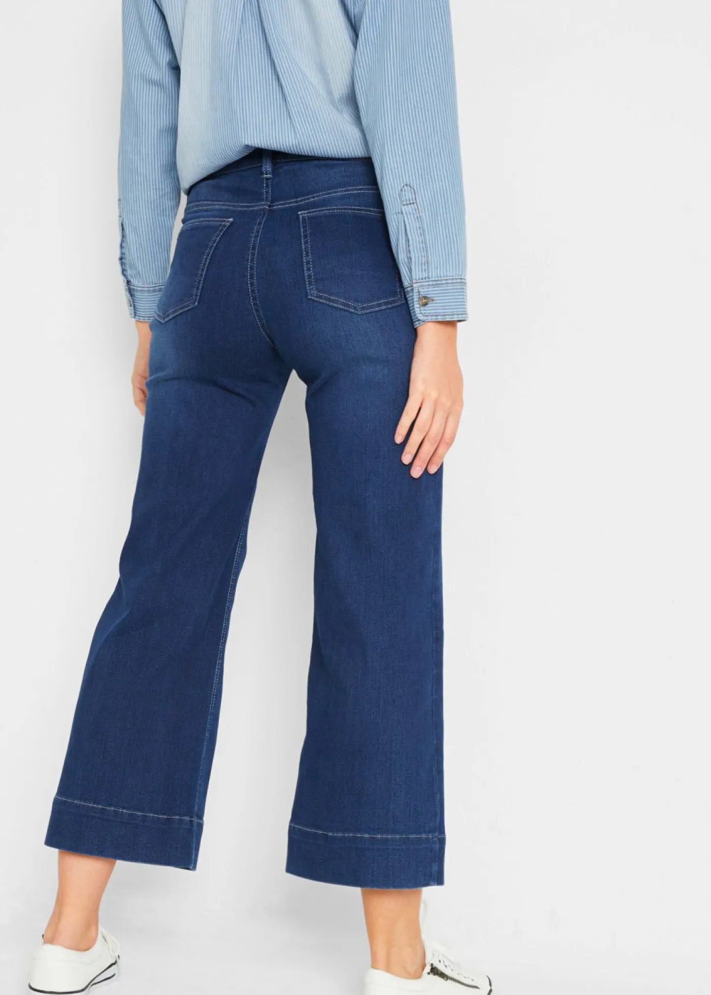 Outlet Vaqueros ultrasuaves de corte capri, culotte Mujer Vaqueros|Novedades
