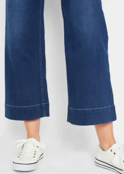 Outlet Vaqueros ultrasuaves de corte capri, culotte Mujer Vaqueros|Novedades