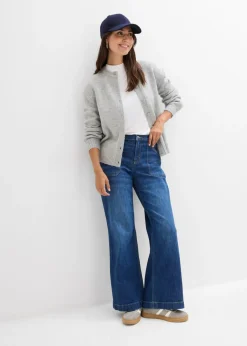 Hot Vaqueros wide leg, mid waist, con bolsillos Mujer Vaqueros
