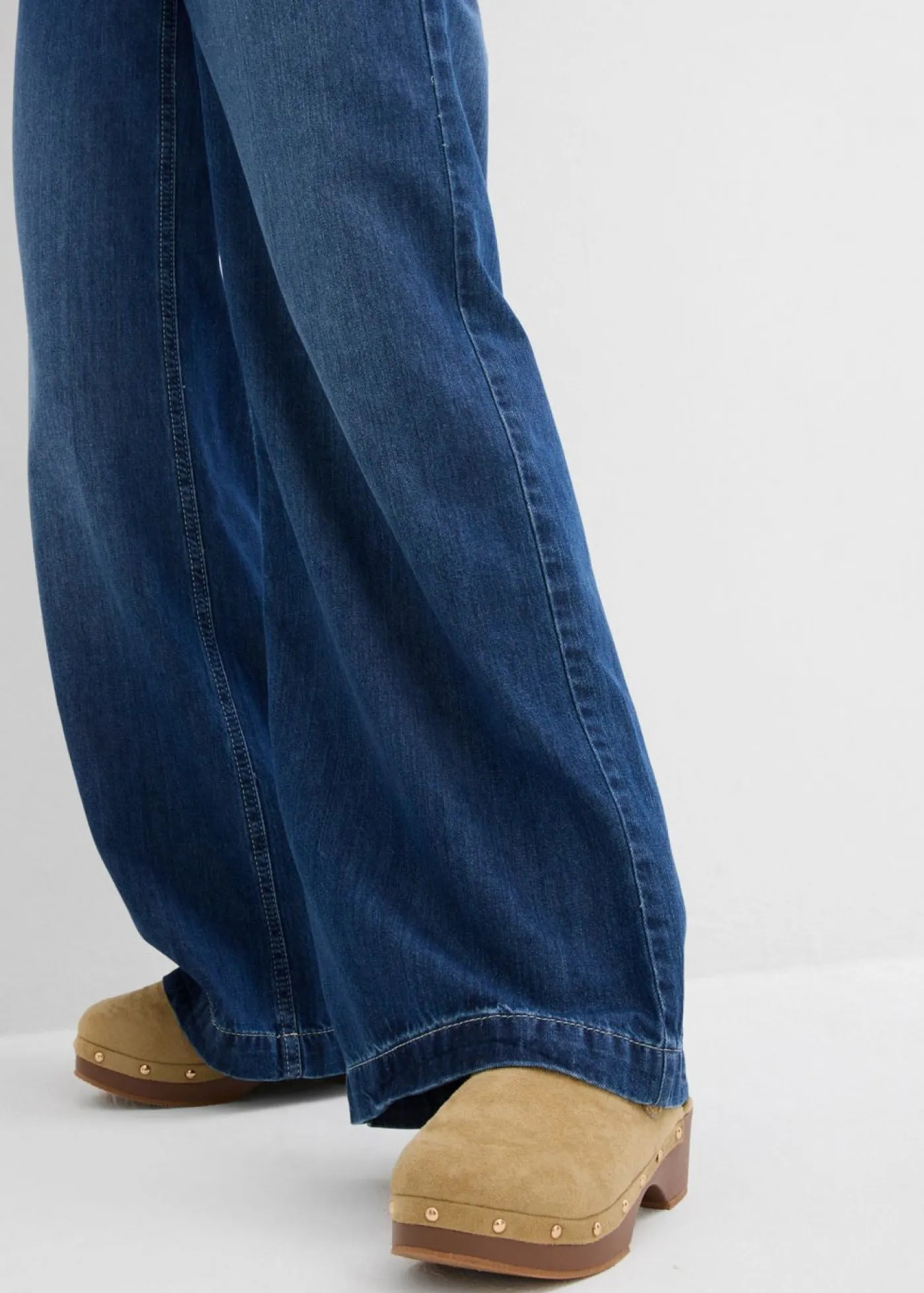 Hot Vaqueros wide-leg, high waist, súper suaves Mujer Vaqueros