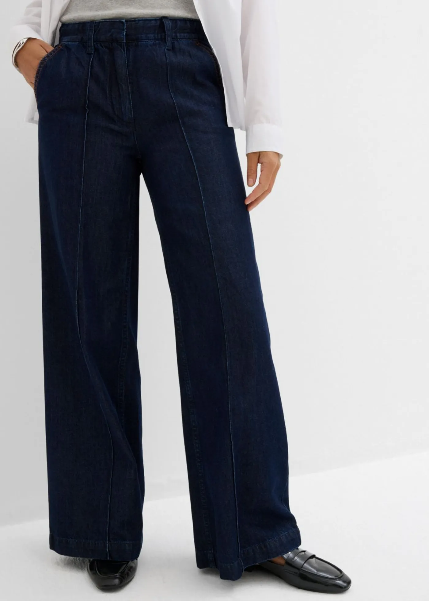 Sale Vaqueros wide-leg, high waist, súper suaves Mujer Premium|Vaqueros