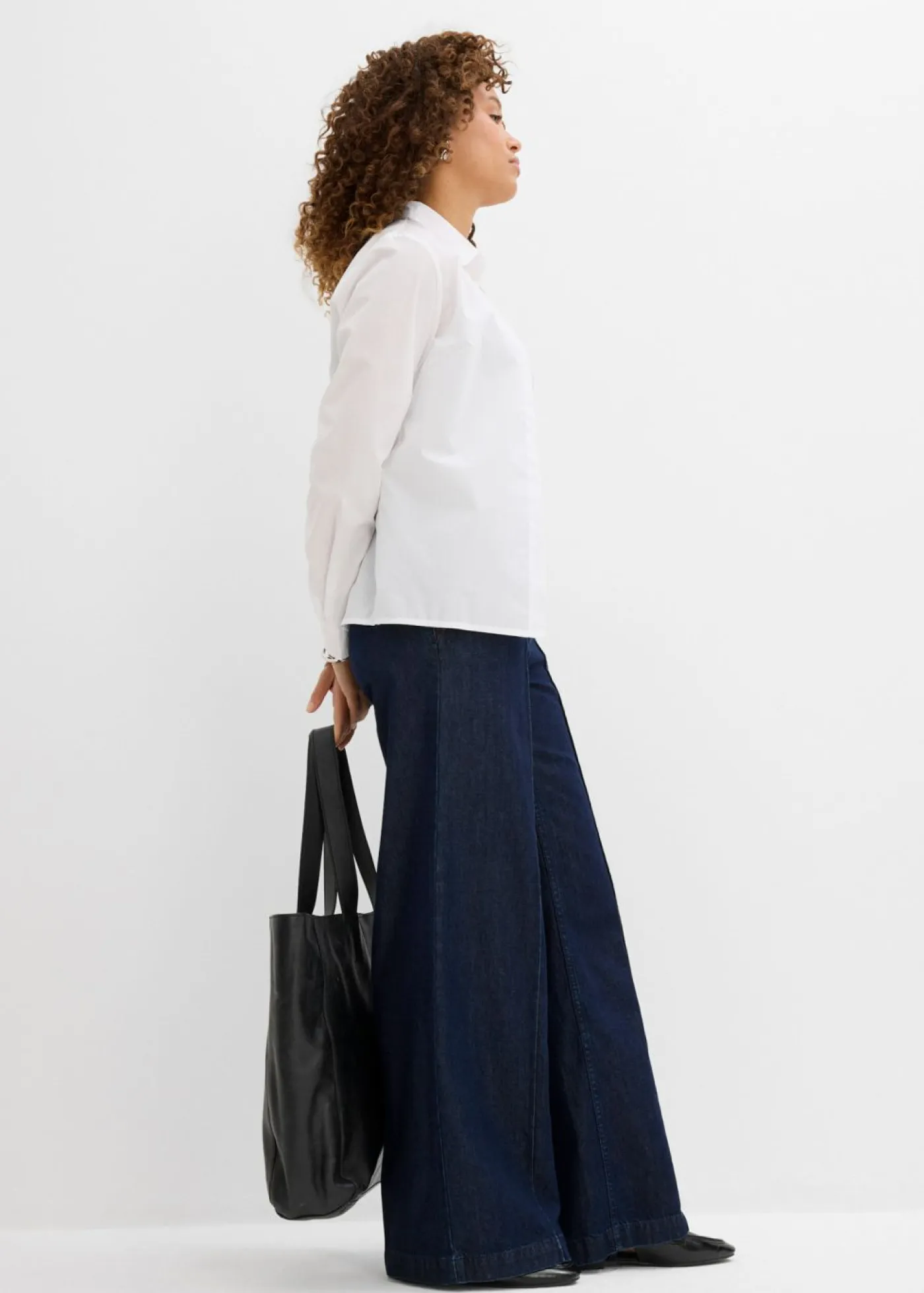 Sale Vaqueros wide-leg, high waist, súper suaves Mujer Premium|Vaqueros