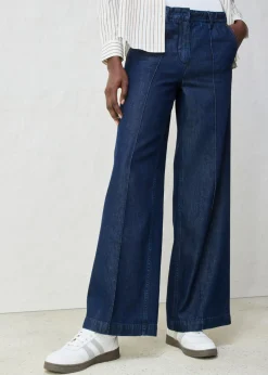 Sale Vaqueros wide-leg, high waist, súper suaves Mujer Premium|Vaqueros