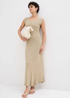 Clearance Vestido ajustado de punto de mezcla de viscosa Mujer Esenciales|Vestidos