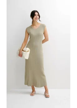 Clearance Vestido ajustado de punto de mezcla de viscosa Mujer Esenciales|Vestidos