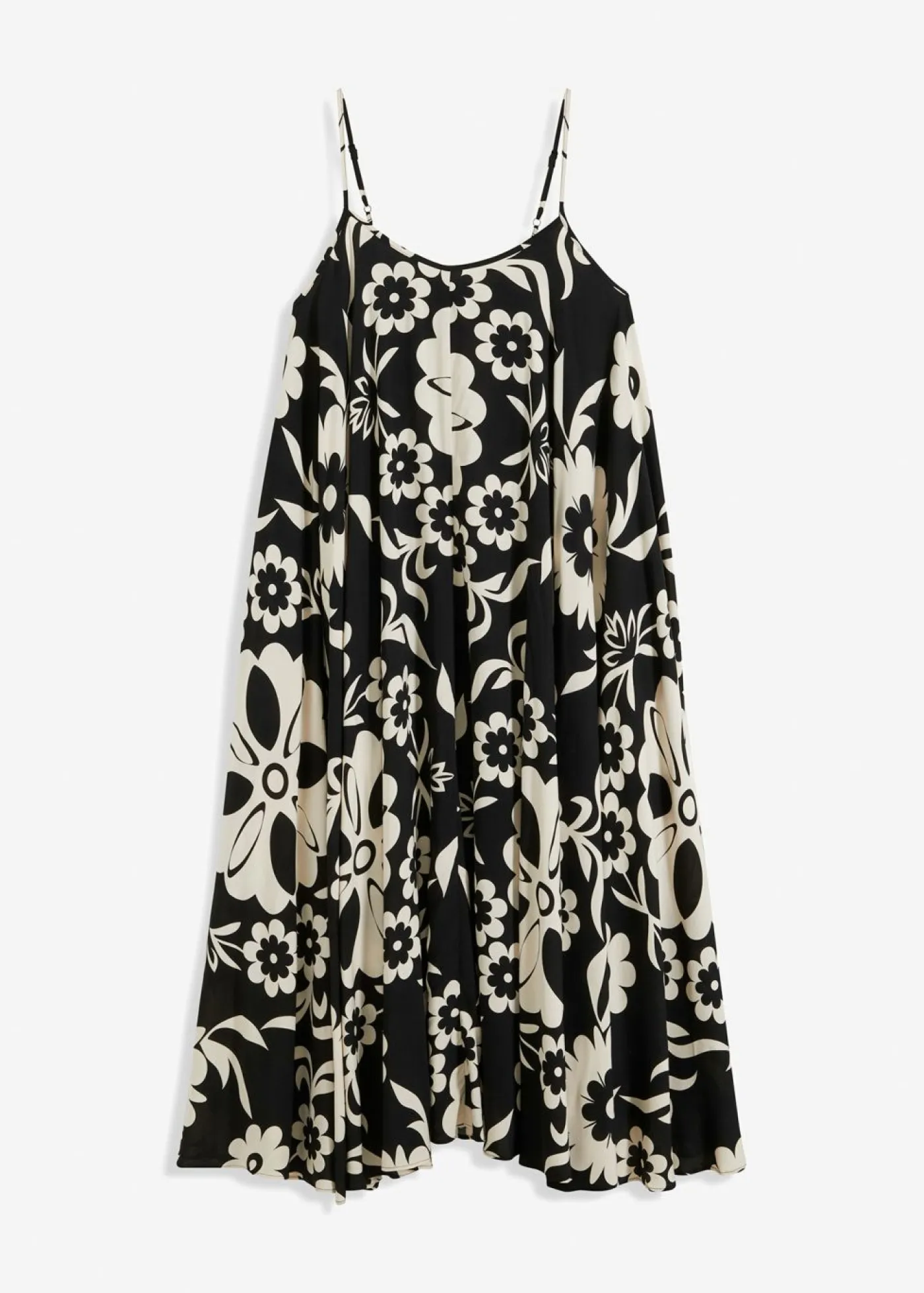 Vestido ancho de tirantes de viscosa fluida Mujer Vestidos