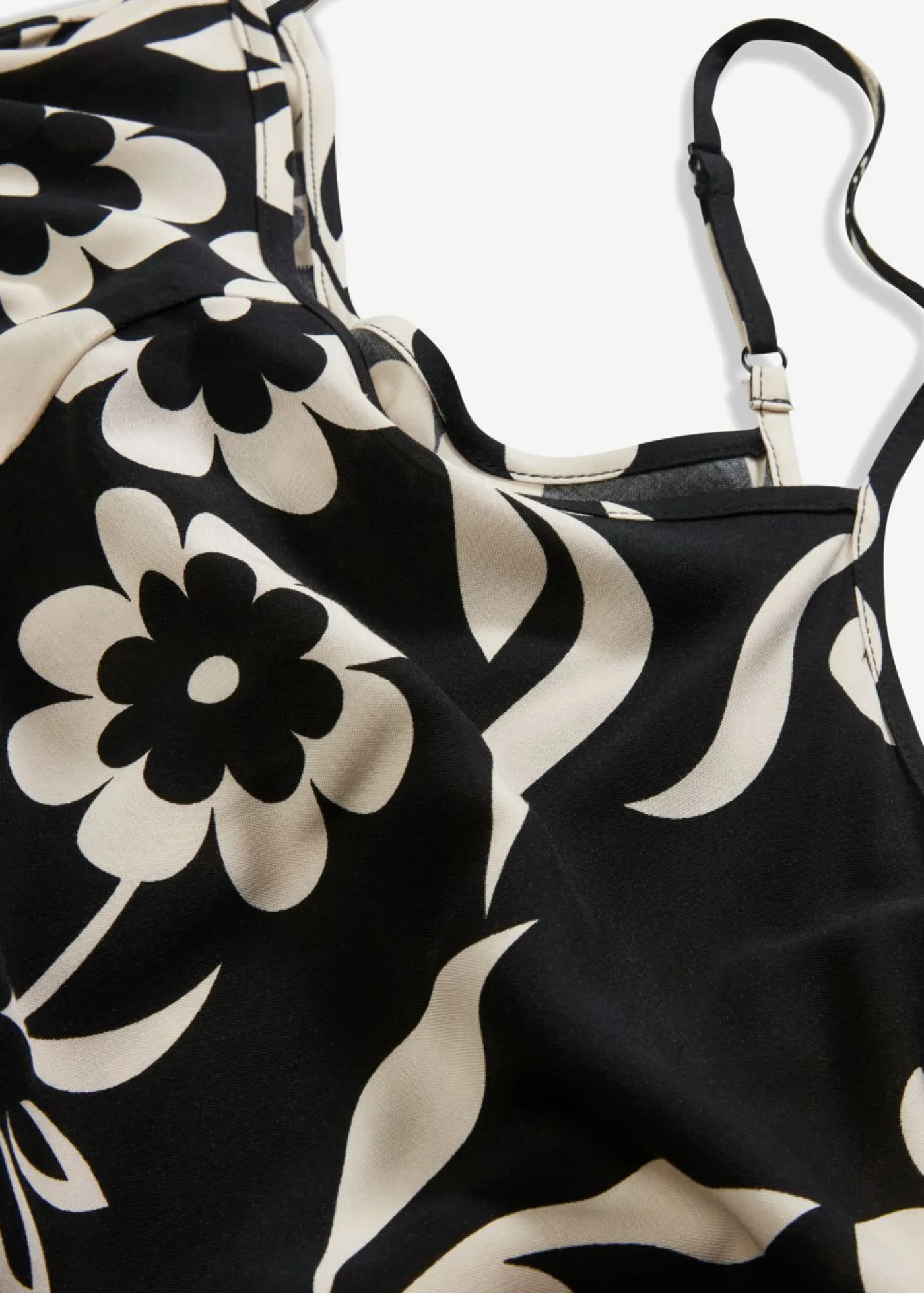 Vestido ancho de tirantes de viscosa fluida Mujer Vestidos