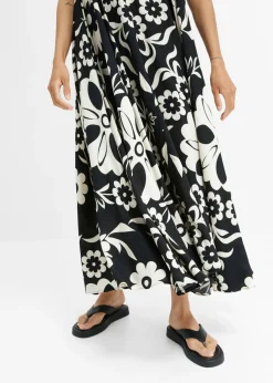 Vestido ancho de tirantes de viscosa fluida Mujer Vestidos