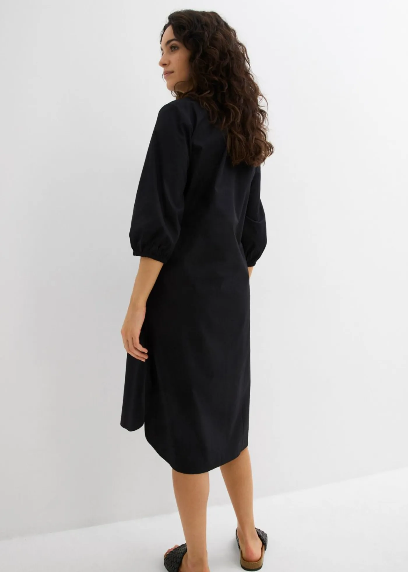 Sale Vestido camisera de algodón ligero Mujer Vestidos