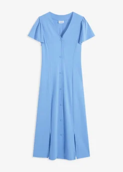 Outlet Vestido camisero con abertura Mujer Vestidos