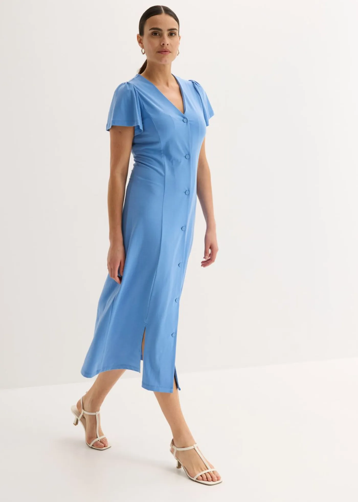 Outlet Vestido camisero con abertura Mujer Vestidos