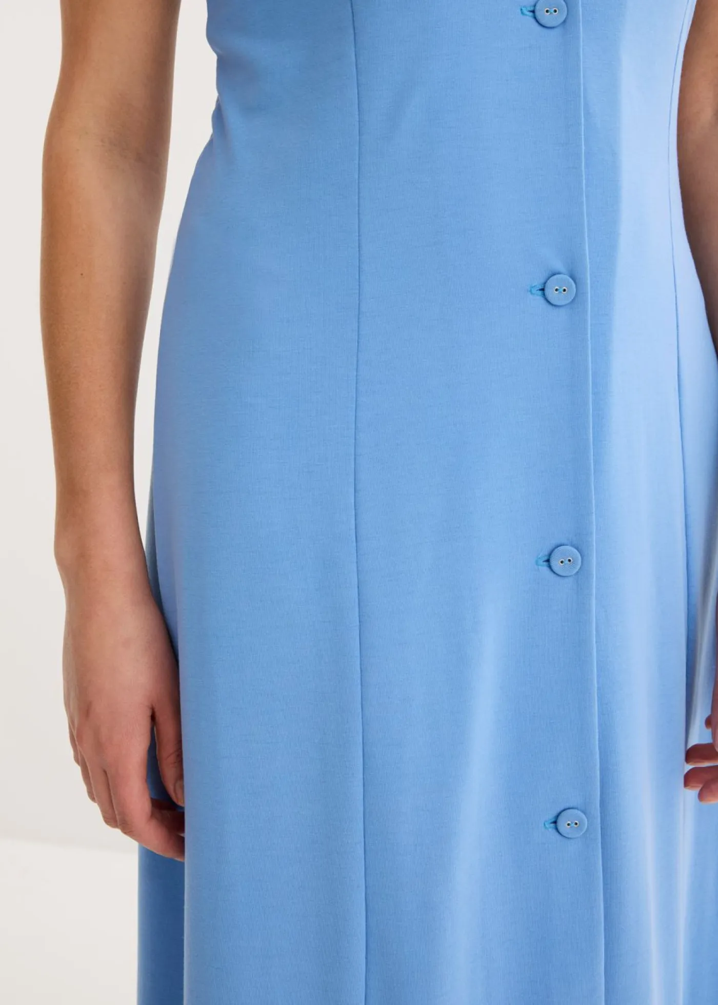Outlet Vestido camisero con abertura Mujer Vestidos