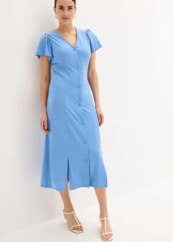 Outlet Vestido camisero con abertura Mujer Vestidos