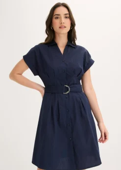 Clearance Vestido camisero con cinturón Mujer Vestidos