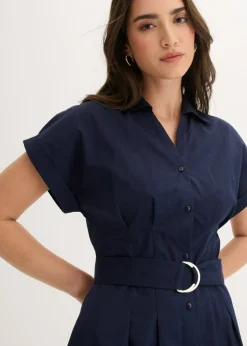 Clearance Vestido camisero con cinturón Mujer Vestidos