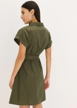 Clearance Vestido camisero con cinturón Mujer Vestidos