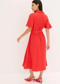 New Vestido camisero con cordón Mujer Vestidos