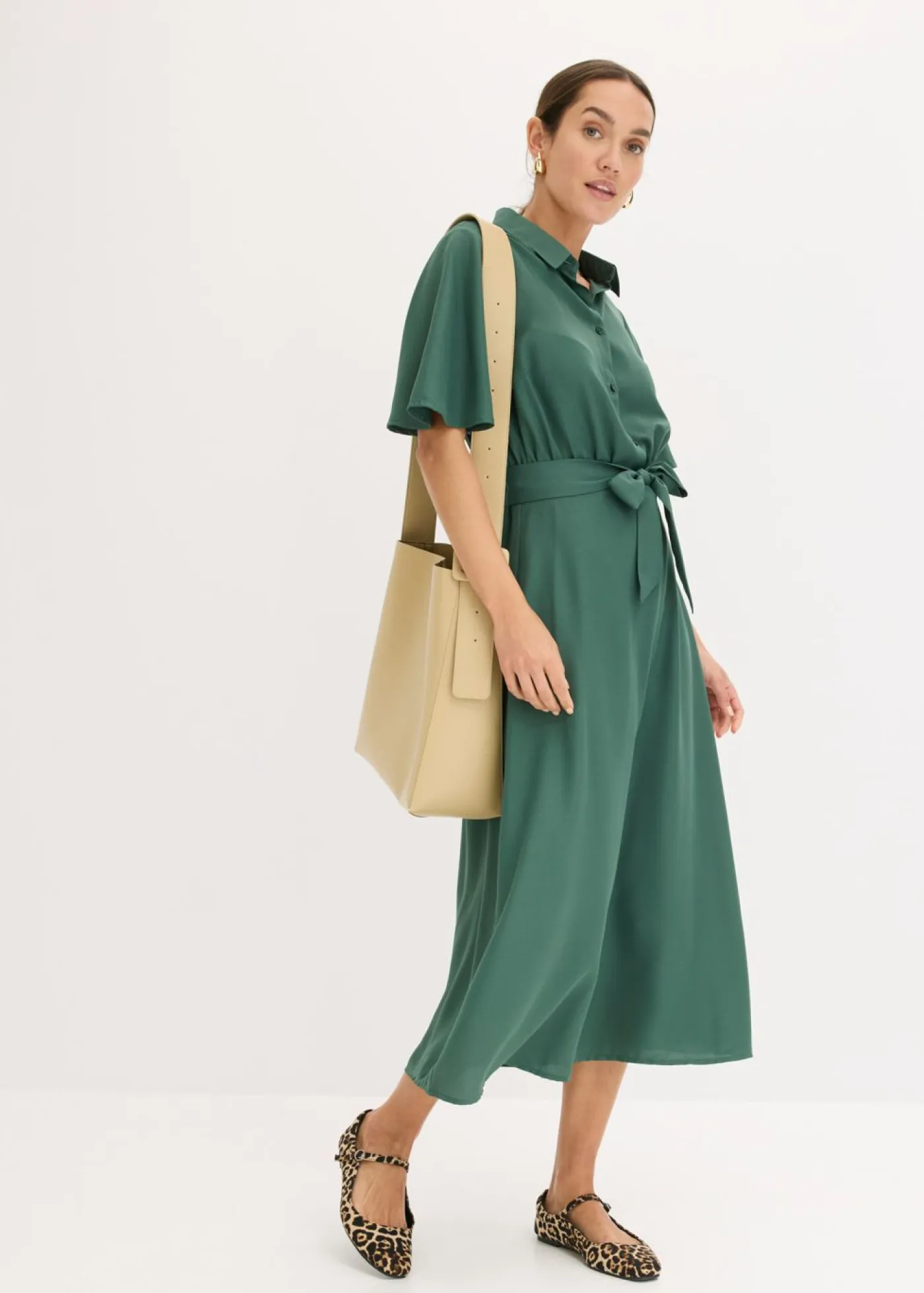 Outlet Vestido camisero con cordón Mujer Vestidos