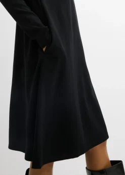 Online Vestido camisero con corte en A en mezcla de viscosa Mujer Esenciales|Vestidos