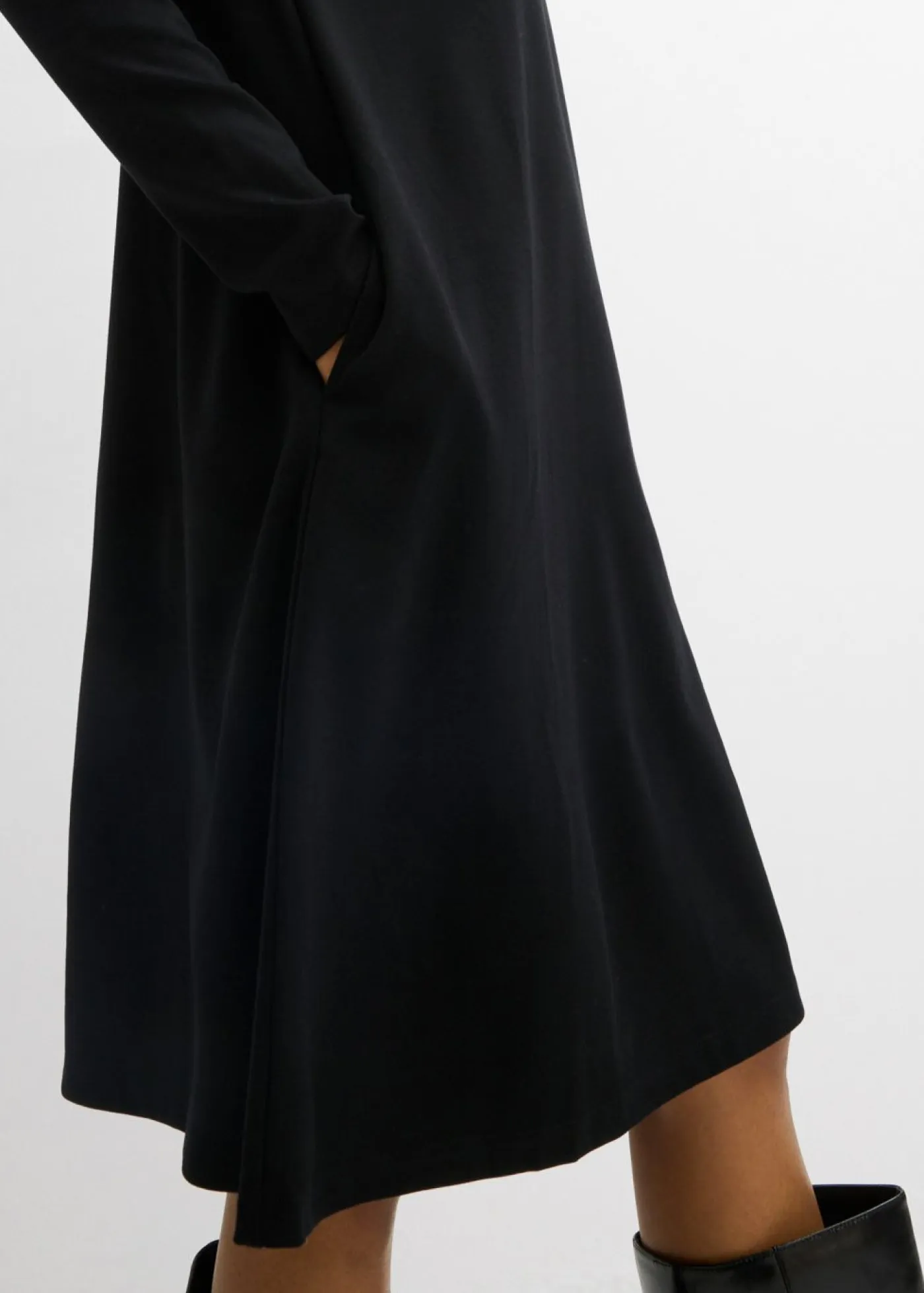 Online Vestido camisero con corte en A en mezcla de viscosa Mujer Esenciales|Vestidos