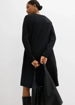 Online Vestido camisero con corte en A en mezcla de viscosa Mujer Esenciales|Vestidos