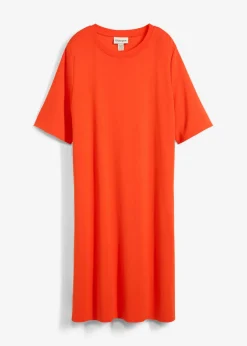 Outlet Vestido camisero con corte en A en mezcla de viscosa Mujer Esenciales|Vestidos