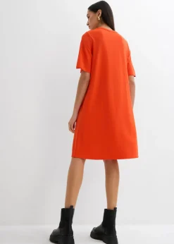 Outlet Vestido camisero con corte en A en mezcla de viscosa Mujer Esenciales|Vestidos