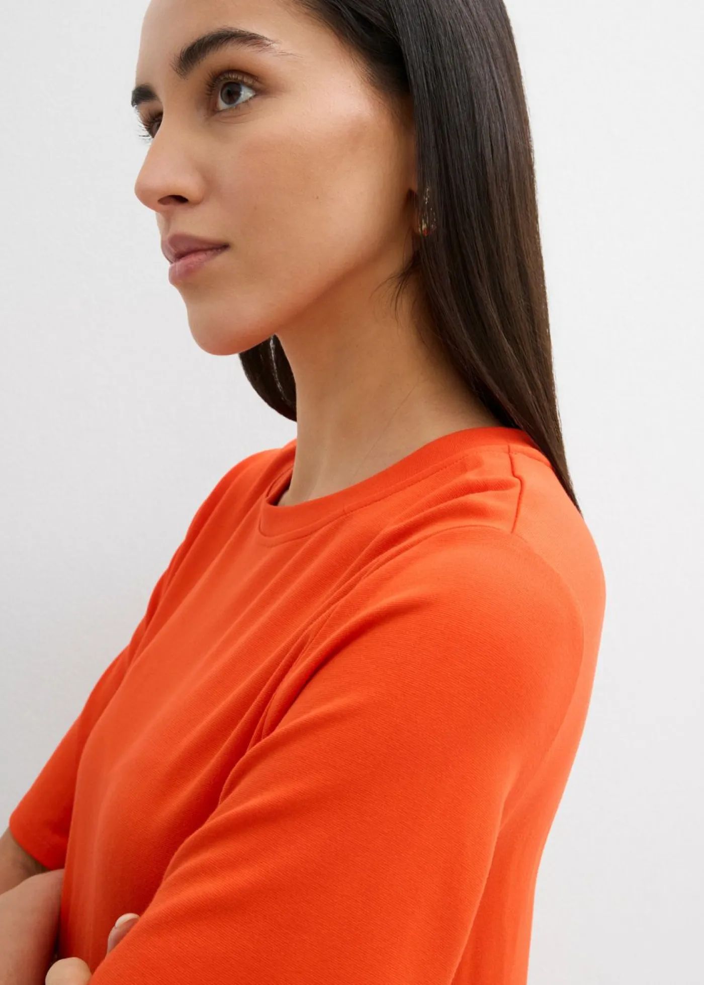 Outlet Vestido camisero con corte en A en mezcla de viscosa Mujer Esenciales|Vestidos