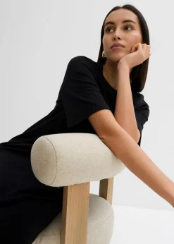 Hot Vestido camisero con corte en A en mezcla de viscosa Mujer Esenciales|Vestidos