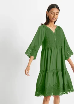 Clearance Vestido camisero con encaje Mujer Vestidos