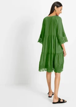 Clearance Vestido camisero con encaje Mujer Vestidos