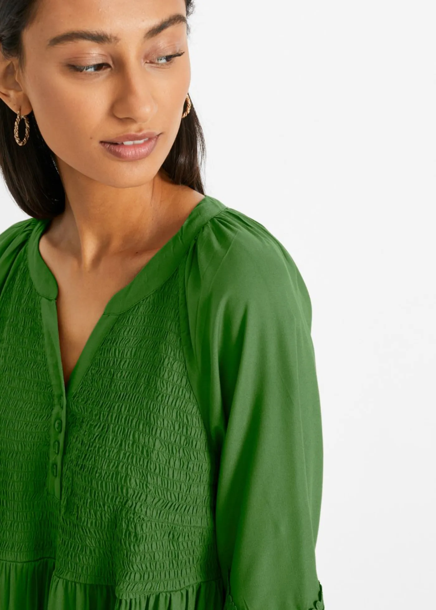 Clearance Vestido camisero con encaje Mujer Vestidos