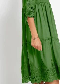 Clearance Vestido camisero con encaje Mujer Vestidos