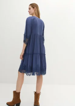Vestido camisero con encaje Mujer Vestidos