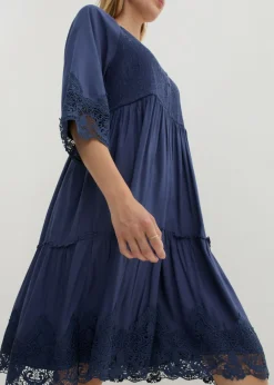 Vestido camisero con encaje Mujer Vestidos