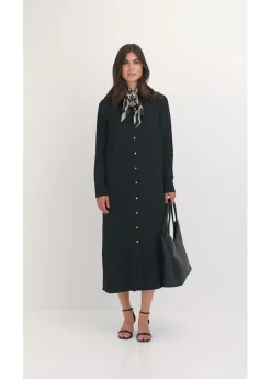 Clearance Vestido camisero con encaje en escalera Mujer Vestidos