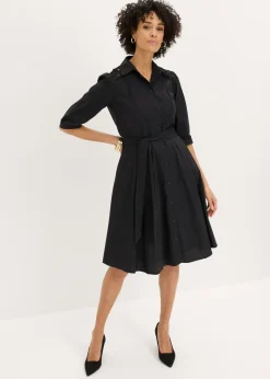 Discount Vestido camisero con encaje y cordón Mujer Tallas Pequeñas|Vestidos