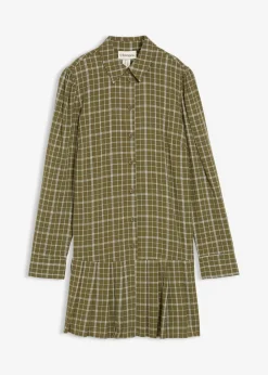 Sale Vestido camisero con estampado de cuadros Mujer Vestidos