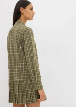 Sale Vestido camisero con estampado de cuadros Mujer Vestidos