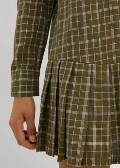 Sale Vestido camisero con estampado de cuadros Mujer Vestidos