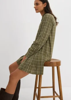 Sale Vestido camisero con estampado de cuadros Mujer Vestidos