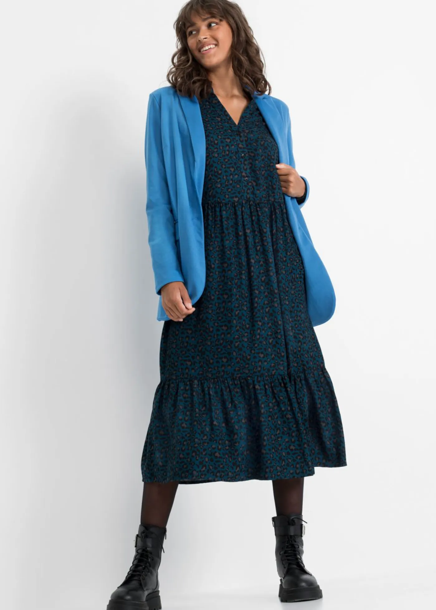 Clearance Vestido camisero con estampado de leopardo Mujer Vestidos