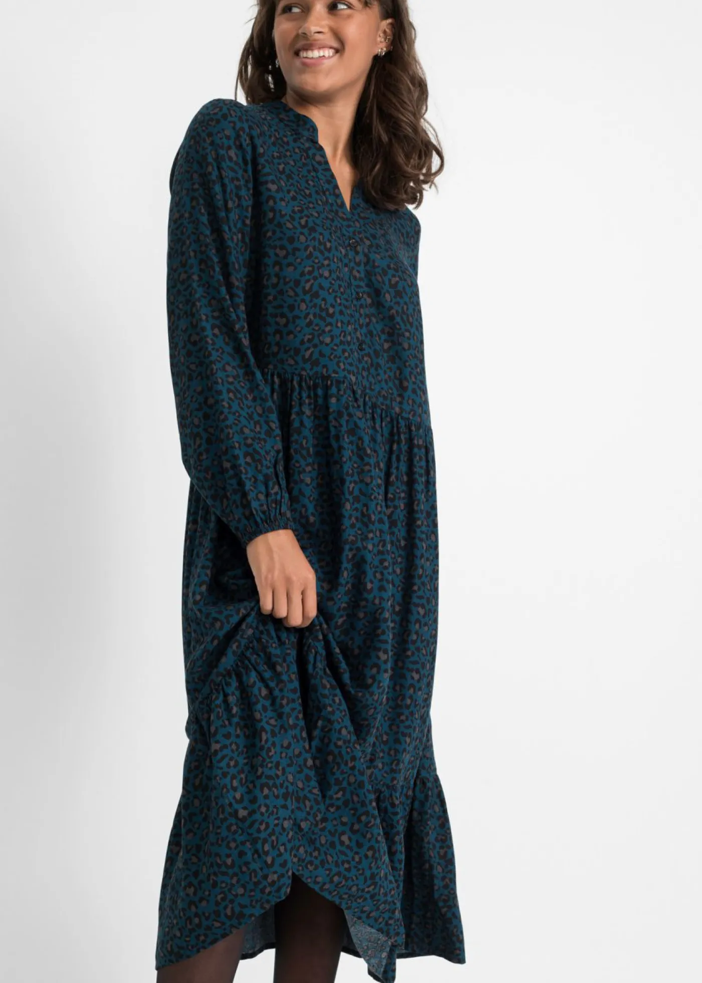 Clearance Vestido camisero con estampado de leopardo Mujer Vestidos