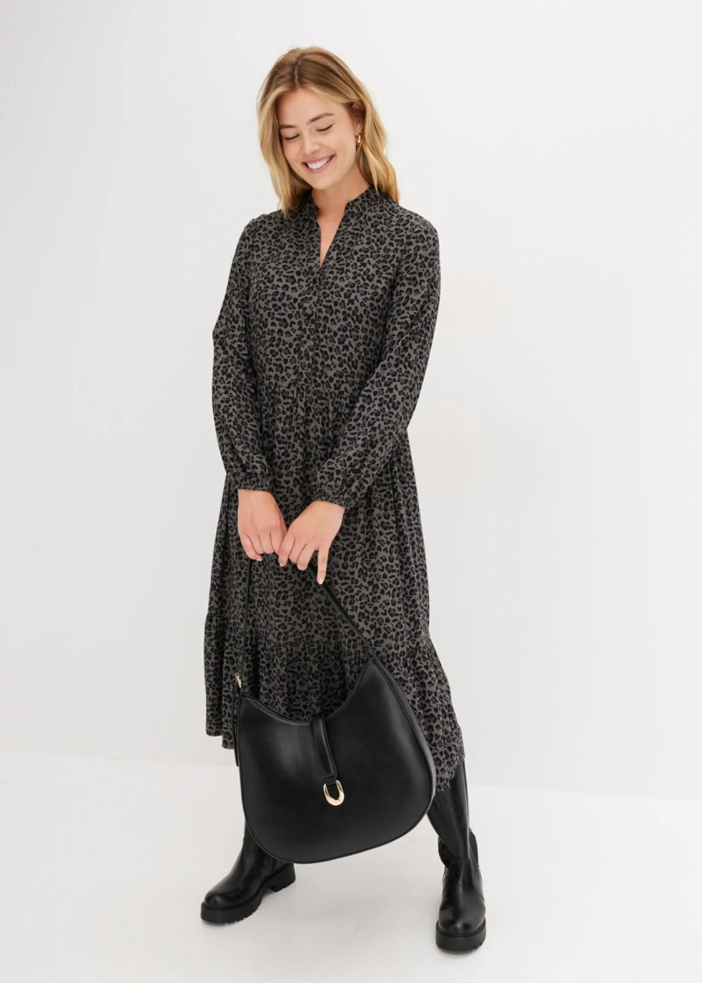 Best Vestido camisero con estampado de leopardo Mujer Vestidos