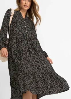 Best Vestido camisero con estampado de leopardo Mujer Vestidos