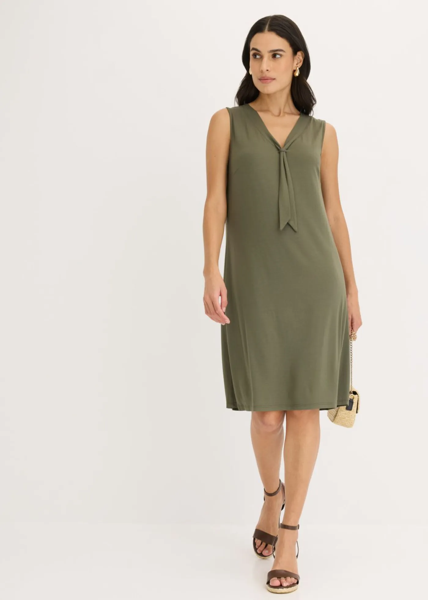 Vestido camisero con lazo Mujer Vestidos