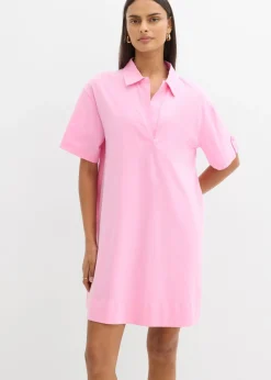 Best Vestido camisero confeccionado con mezcla de algodón orgánico elástico Mujer Esenciales|Vestidos