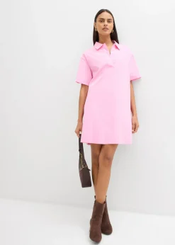 Best Vestido camisero confeccionado con mezcla de algodón orgánico elástico Mujer Esenciales|Vestidos