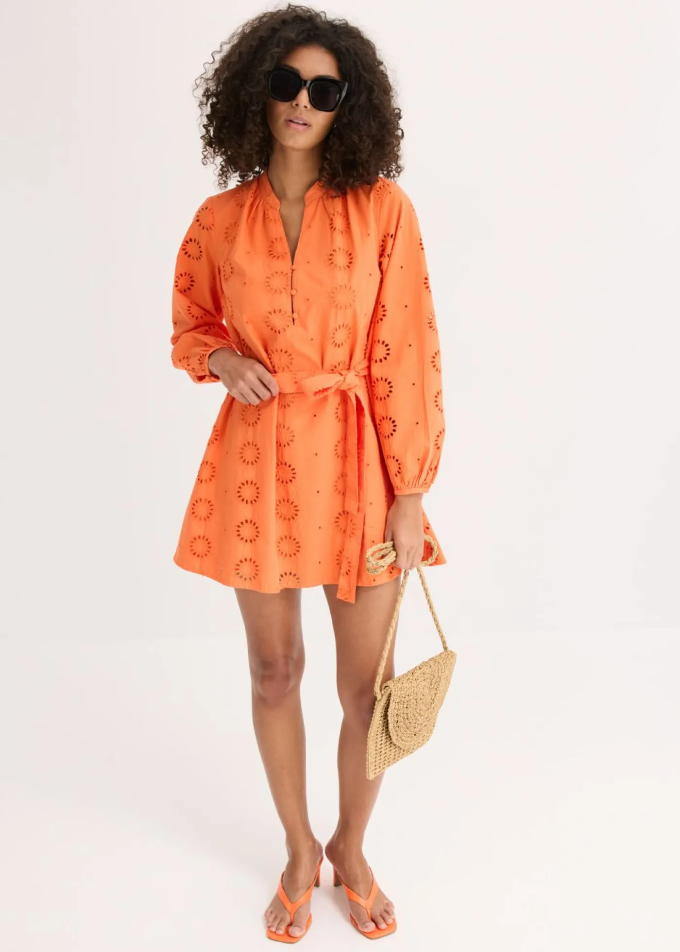Clearance Vestido camisero de algodón orgánico puro Mujer Vestidos