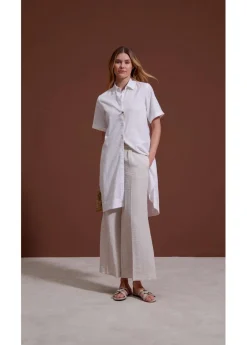 Sale Vestido camisero de algodón puro Mujer Vestidos